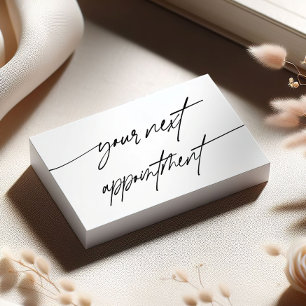 Modern Elegant Your Next Appointment Script Card