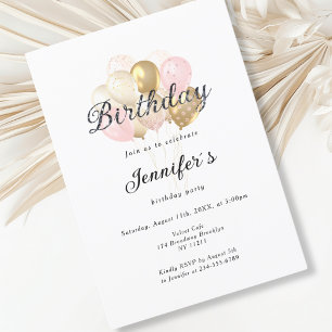 Modern, elegante Luftballon Invitation