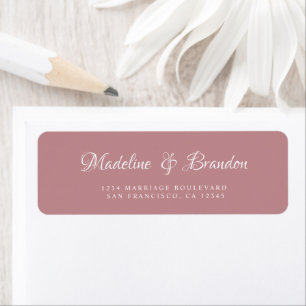 Modern Elegy Rose Mariage retour Adresse