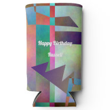 Modern Elemental Pattern Happy Birthday