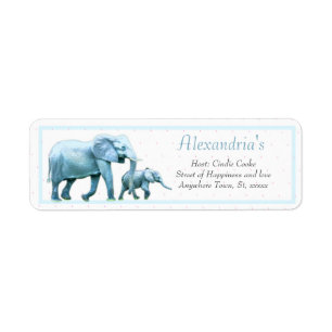 Modern Elephant Baby Shower Invitation