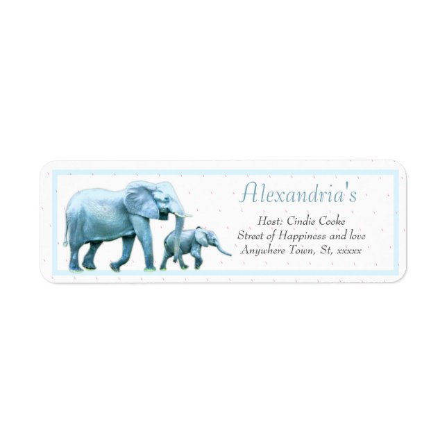 Modern Elephant Baby Shower Invitation (Front)
