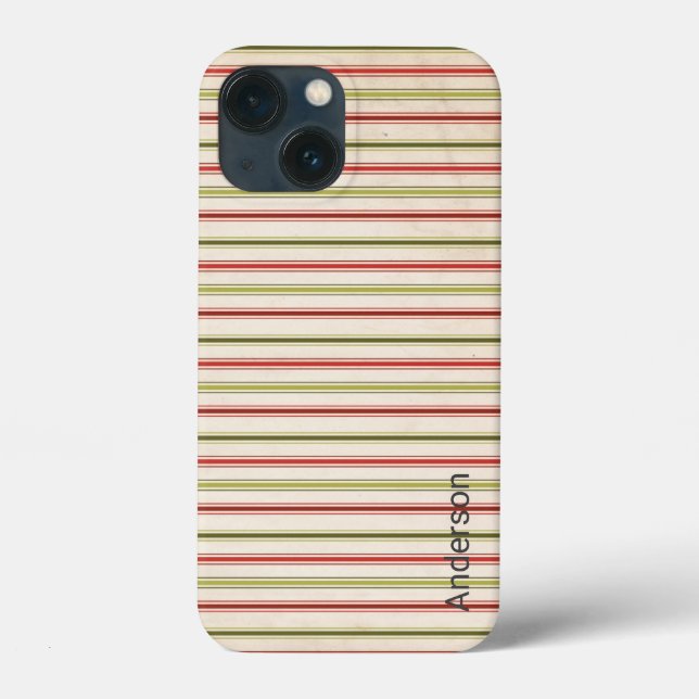 Modern Eligant Retro Line Monogram Case-Mate iPhone Case (Back)
