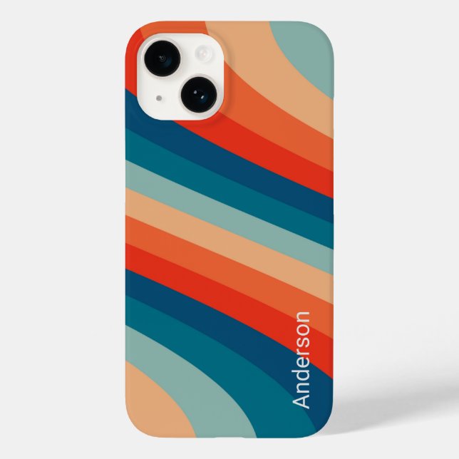 Modern Eligant Retro Line Monogram Case-Mate iPhone Case (Back)