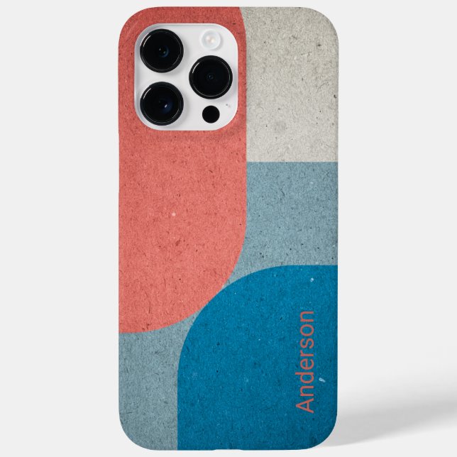 Modern Eligant Retro Line Monogram Case-Mate iPhone Case (Back)