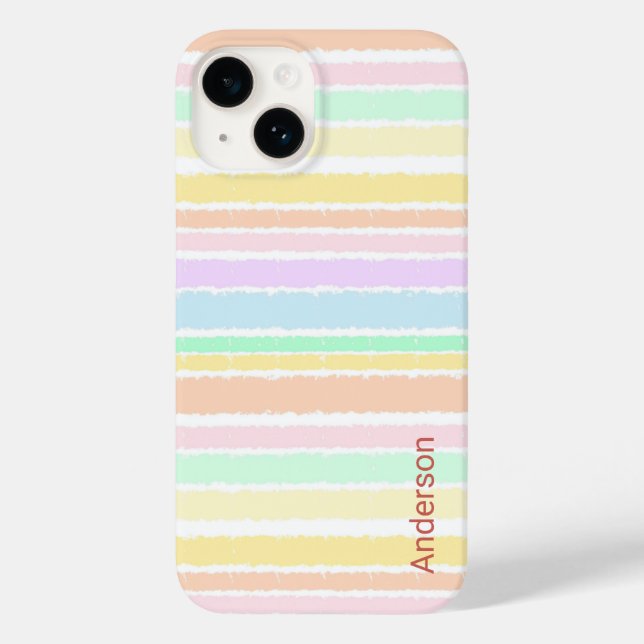 Modern Eligant Retro Line Monogram Case-Mate iPhone Case (Back)