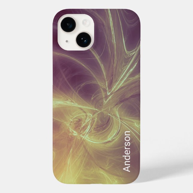 Modern Eligant Retro Line Monogram Case-Mate iPhone Case (Back)