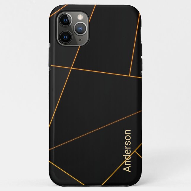 Modern Eligant Retro Line Monogram Case-Mate iPhone Case (Back)