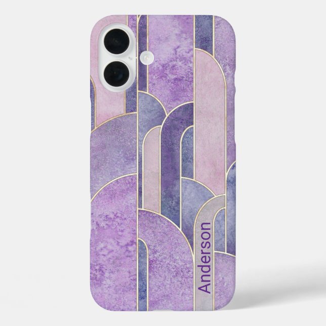 Modern Eligant Retro Line Monogram Case-Mate iPhone Case (Back)