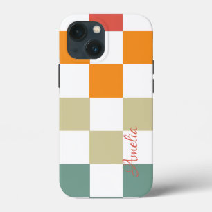 Modern Eligant Retro Line Monogram iPhone 13 Mini Case
