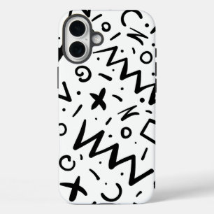 Modern Eligant Retro Line Monogram iPhone 16 Plus Case