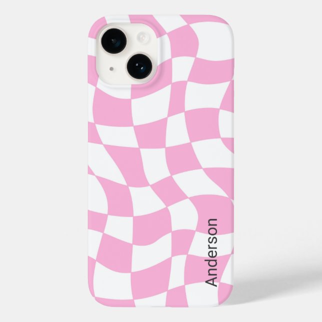Modern Eligant Retro Line Monogram Case-Mate iPhone Case (Back)