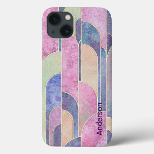 Modern Eligant Retro Line Monogram iPhone 13 Case