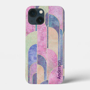 Modern Eligant Retro Line Monogram iPhone 13 Mini Case