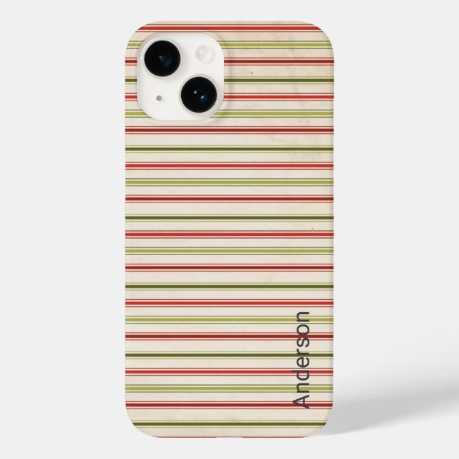 Modern Eligant Retro Line Monogram Case-Mate iPhone Case (Back)