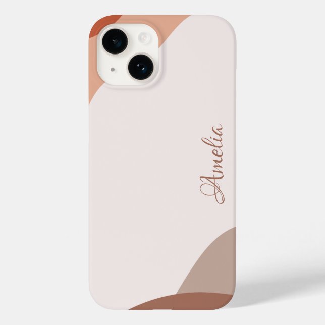 Modern Eligant Retro Line Monogram Case-Mate iPhone Case (Back)