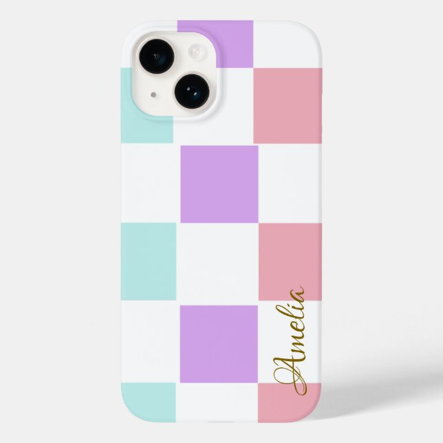 Modern Eligant Retro Line Monogram Case-Mate iPhone Case (Back)