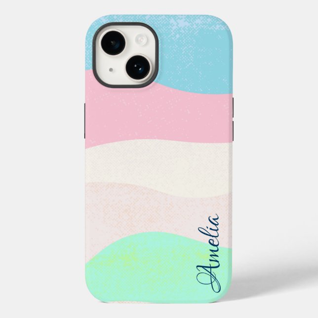 Modern Eligant Retro Line Monogram Case-Mate iPhone Case (Back)