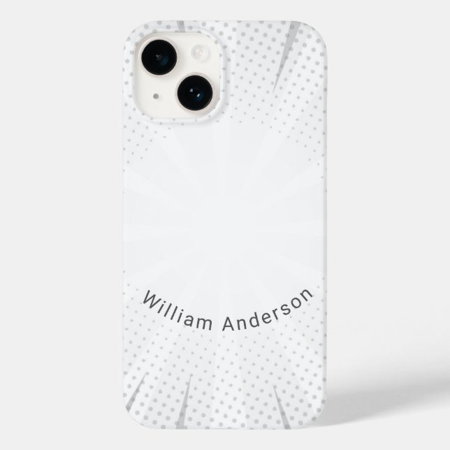 Modern Eligant Retro Line Monogram Case-Mate iPhone Case (Back)