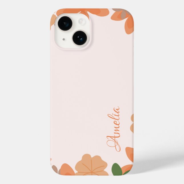 Modern Eligant Retro Line Monogram Case-Mate iPhone Case (Back)