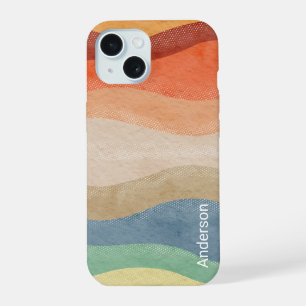 Modern Eligant Retro Line Monogram iPhone 15 Case