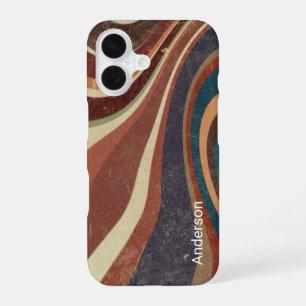 Modern Eligant Retro Line Monogram iPhone 16 Case