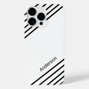 Modern Eligant Retro Line Monogram iPhone 14 Pro Max Case