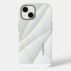 Modern Eligant Retro Line Monogram iPhone 14 Case