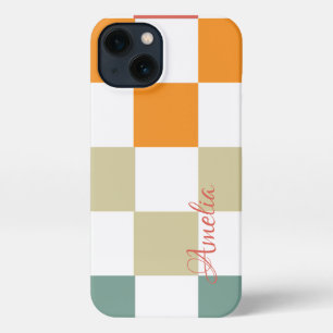 Modern Eligant Retro Line Monogram iPhone 13 Case