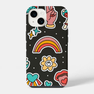Modern Eligant Retro Line Monogram iPhone 14 Case