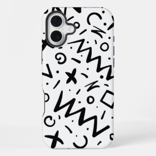 Modern Eligant Retro Line Monogram iPhone 16 Plus Case