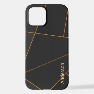 Modern Eligant Retro Line Monogram iPhone 12 Case