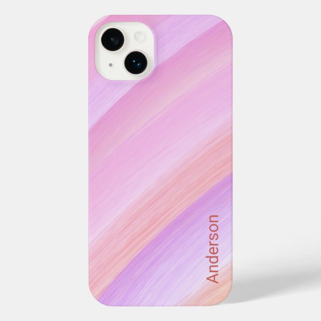Modern Eligant Retro Line Monogram iPhone Case (Back)