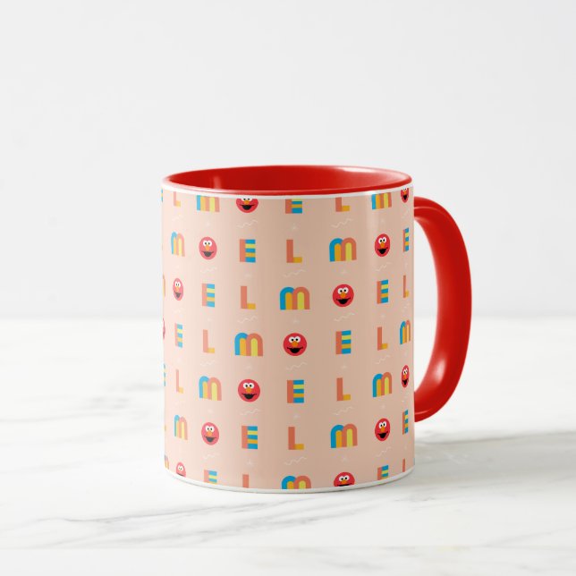 Modern Elmo Pattern Mug (Front Right)