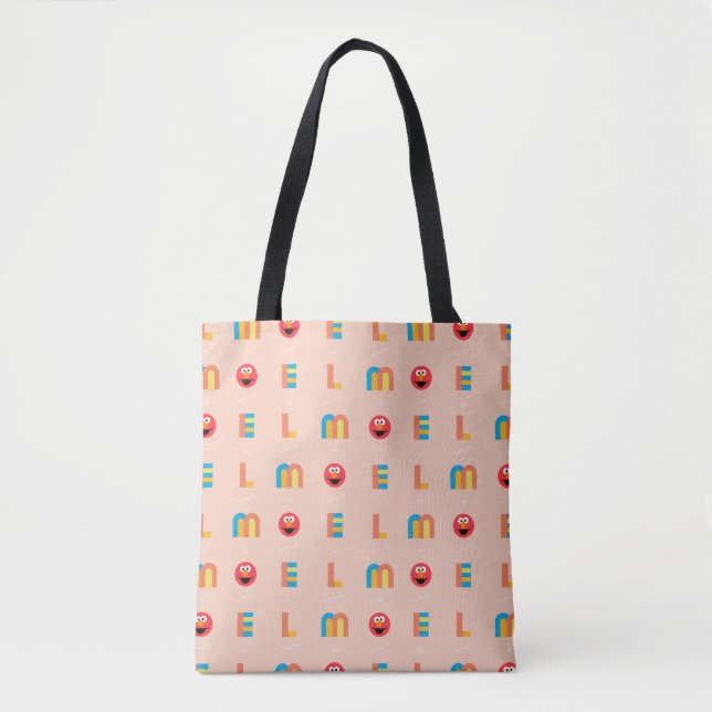 Modern Elmo Pattern Tote Bag (Front)