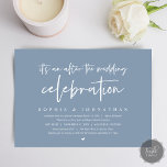Modern Elopement, After the wedding celebration Invitation<br><div class="desc">Modern Minimal Dusty Blue themed,  wedding elopement invitation card (After the wedding celebration). It is perfect for your wedding elopement reception dinner party and dancing / post wedding the morning after brunch. Add your wedding celebration details.</div>