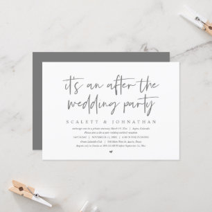 Modern Elopement, After the wedding Party Invitation