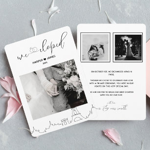 Modern Elopement Announcement   Paris