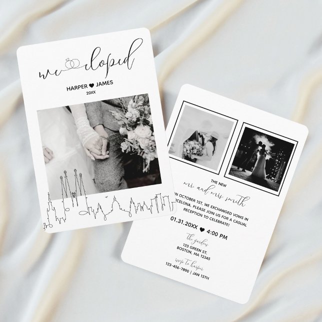 Modern Elopement Reception Invite | Barcelona (Creator Uploaded)