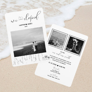 Modern Elopement Reception Invite   Los Angeles