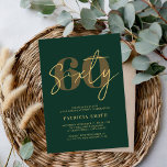 Modern Emerald Green Elegant 60th Birthday Invitation<br><div class="desc">Modern Emerald Green Elegant 60th Birthday Invitation. Features minimalist script calligraphy and bold typography.</div>
