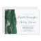 Modern Emerald Green Gold Agate Script Wedding