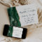 Modern Emerald Green Gold Agate Script Wedding
