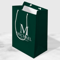 Modern Emerald Green Personalized Groomsman