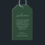 Modern Emerald Green Wedding Welcome Basket Bag Gift Tags<br><div class="desc">Modern Emerald Green Wedding Welcome Basket Bag Gift Tags.</div>