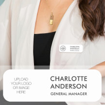 Modern Employee Custom Logo White Dark Grey