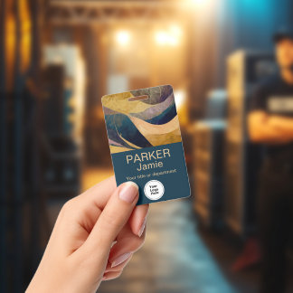 Modern Employee Name Logo Without Photo Badge