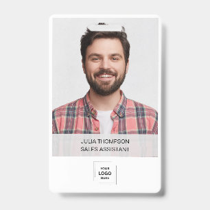 Modern Employee Photo Corporate Identity Badge