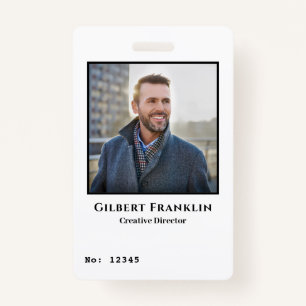 Modern Employee Photo ID Cards Custom Badge