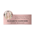 Modern Employee Photo ID Rose Gold